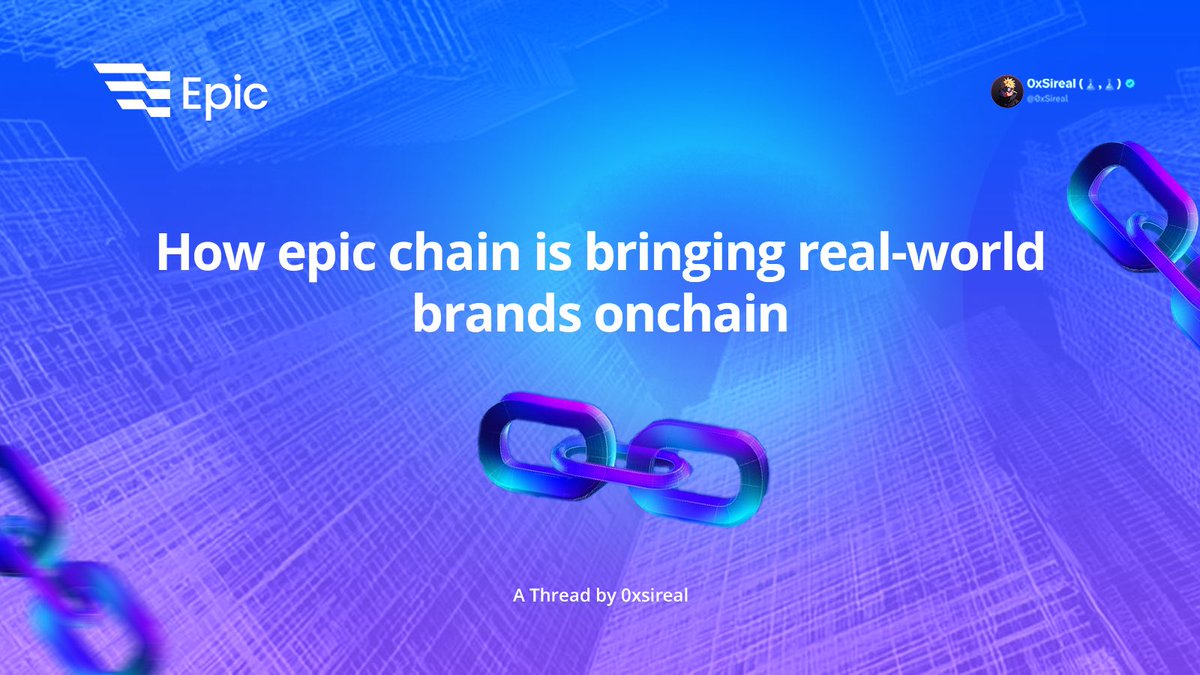 0xSireal (Σ: , ♟️) (@0xsireal) on Twitter photo $ONDO went from $0.01 to $2 in 2024 (200x).
What if I told you I just found a new RWA token called $EPIC (<a href="/EpicOnChain/">Epic Chain</a>) that has:
➣ Better utility
➣ A usable product
➣ And a lower market cap
To top it off, it has the potential to do a solid 10x from here.
Personally, I $ONDO went from $0.01 to $2 in 2024 (200x).
What if I told you I just found a new RWA token called $EPIC (<a href="/EpicOnChain/">Epic Chain</a>) that has:
➣ Better utility
➣ A usable product
➣ And a lower market cap
To top it off, it has the potential to do a solid 10x from here.
Personally, I