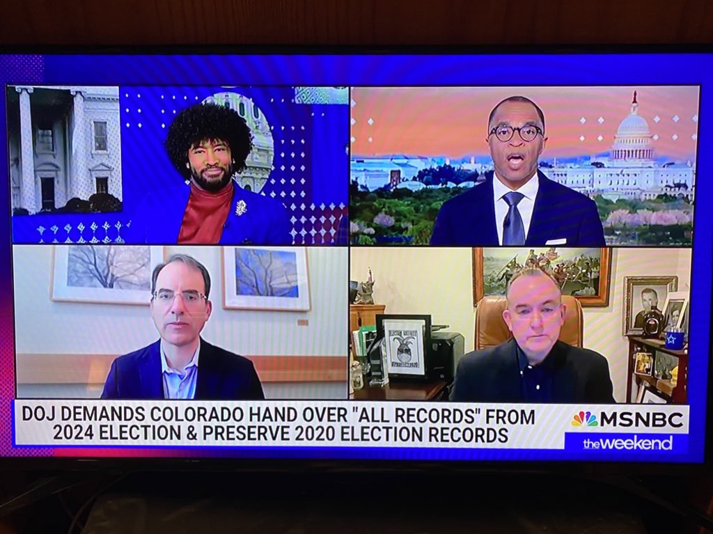 PortiaColorado's tweet image. Thank you Attorney General @pweiser and Clerk Exec Director Matt Crane for protecting the vote in Colorado & excellent comments on @TheWeekendMSNBC w/ @EugeneDaniels2 & @CapehartJ! Memo to TRUMP: KEEP YOUR HANDS out of Colorado, our voting system & voter privacy! @naacp #coleg