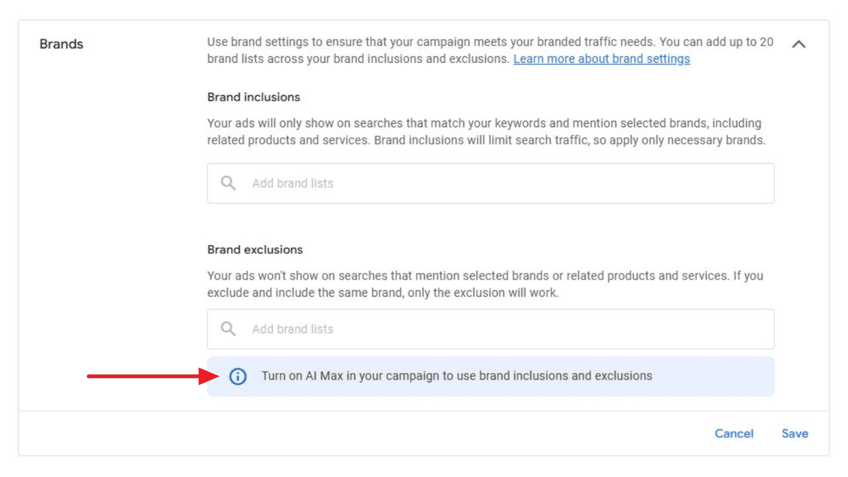Barry Schwartz (@rustybrick) on Twitter photo Google Ads brand inclusions and exclusions moving to AI Max seroundtable.com/google-ads-bra… via Jerome Fleck and <a href="/TheMarketingAnu/">Anu Adegbola aka PPC Live founder 🎙️🗣️</a> Google Ads brand inclusions and exclusions moving to AI Max seroundtable.com/google-ads-bra… via Jerome Fleck and <a href="/TheMarketingAnu/">Anu Adegbola aka PPC Live founder 🎙️🗣️</a>