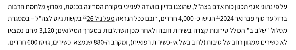 YitzikCrombie's tweet image. עד כמה צה״ל באמת רוצה/מסוגל לגייס חרדים?
קבלו את הנתון הבא:
בחודשים הראשונים של המלחמה, למעלה מ 4,000 חרדים ביקשו להתגייס לצה״ל, אבל למרות המחסור האדיר בחיילים, צה״ל גייס רק מתוכם רק 600 חיילים!
איפה כל השאר?
ל 3,120 חרדים צה״ל הודיע שהם לא כשירים (WTF?!) ולעוד 280 חרדים שדווקא…