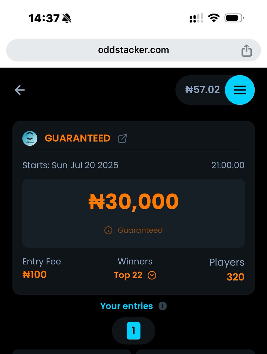 isthaths's tweet image. My entry for the 30,000 parley ending today on Oddstacker(#100 fee)
My booking code as follows: 643608
Distribute 36.99 points for the 6 games
tinyurl.com/HSUWunruly
