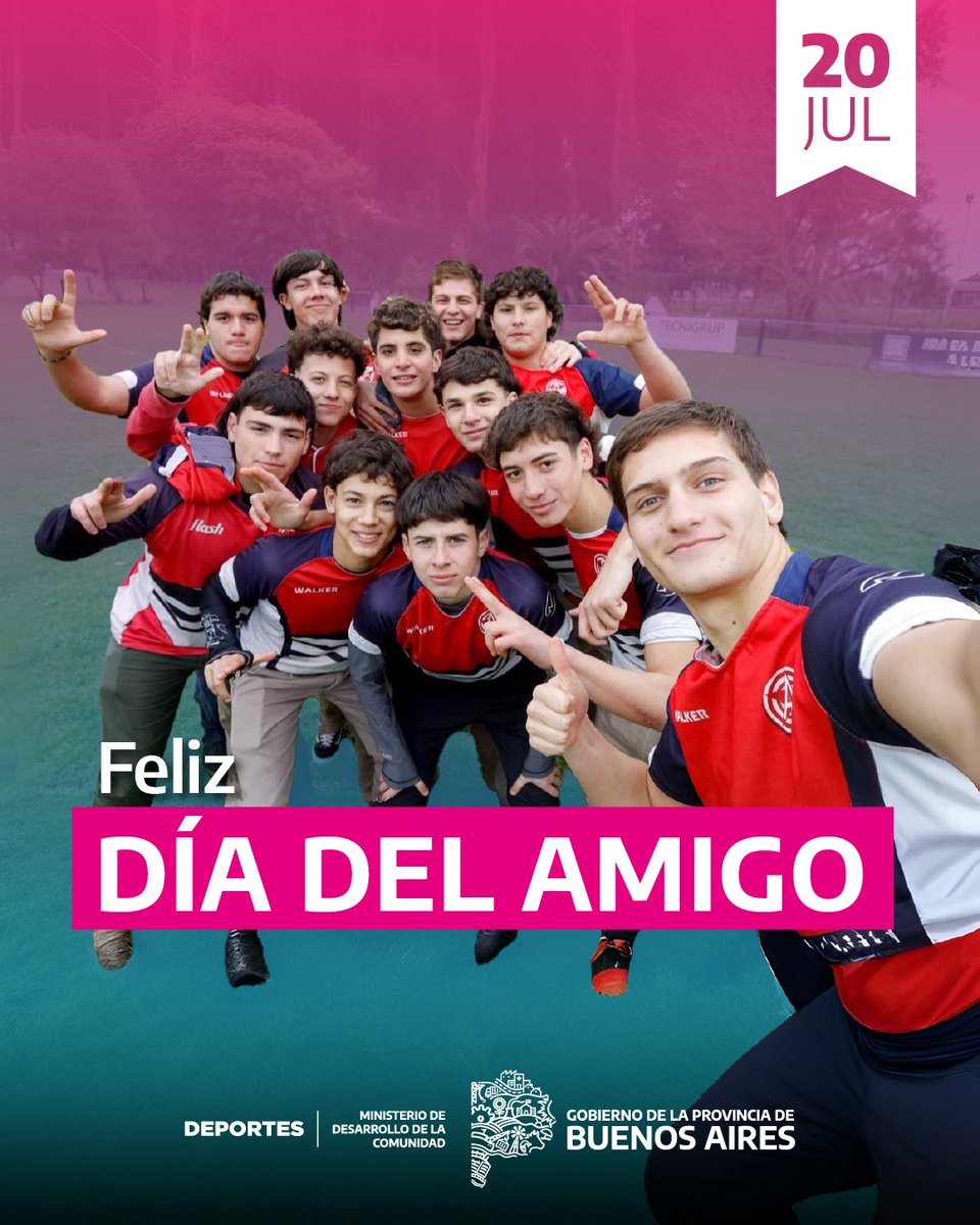 🫂 Feliz día del amigo!

🫶 El deporte bonaerense es más lindo cuando lo compartimos en comunidad