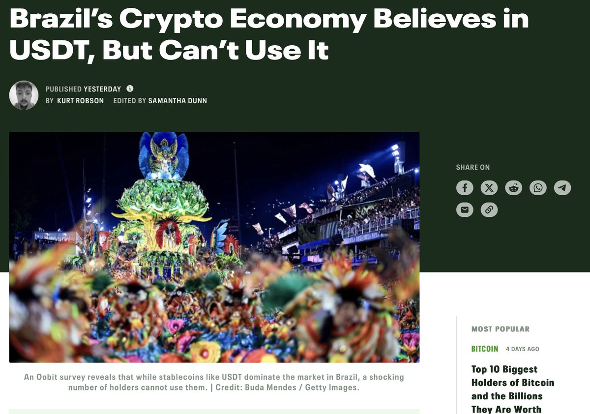oobit's tweet image. Not even 72 hours since we dropped our Brazilian research, the buzz continues globally by reaching Portuguese readers via @BrCointelegraph and @CCNDotComNews
The conversation is crossing language barriers.
When data resonates, geography becomes irrelevant.
Read more:…