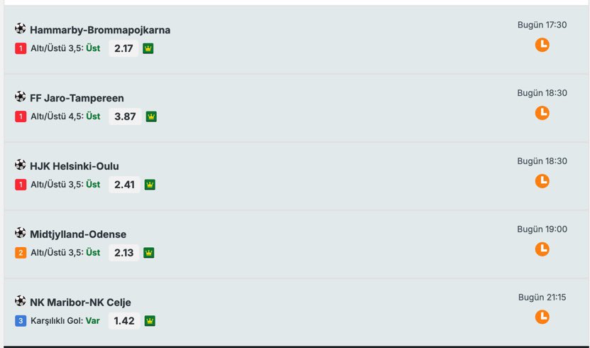 Dilerseniz 2.5 üst alabilirsiniz