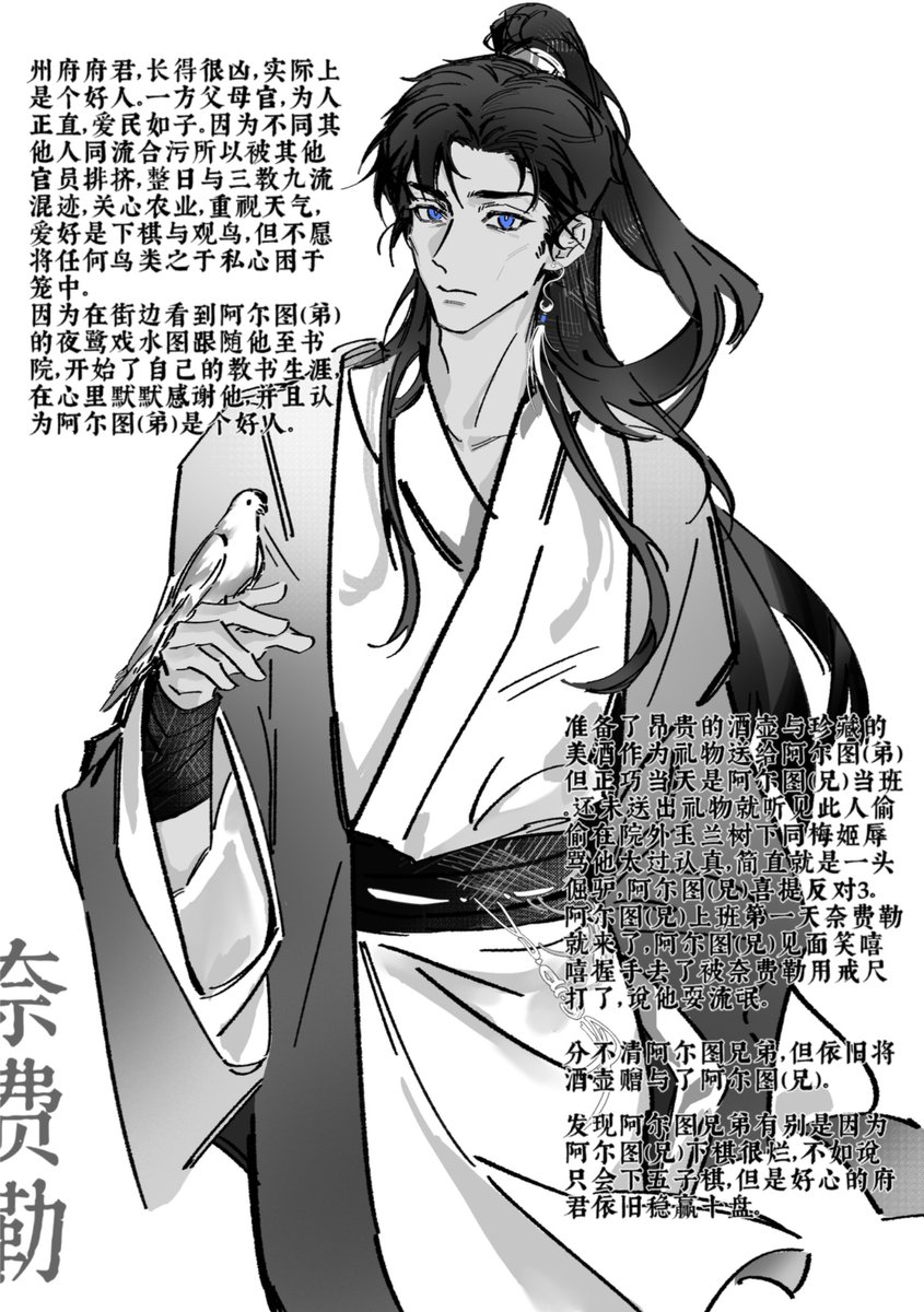 Loin24045822's tweet image. 接下来是图双子和梅姬奈费勒的武侠pa设定图~
目前所有立绘告一段落啦,之后会按照文案摸鱼画一点小故事。
#SultansGame #苏丹的游戏