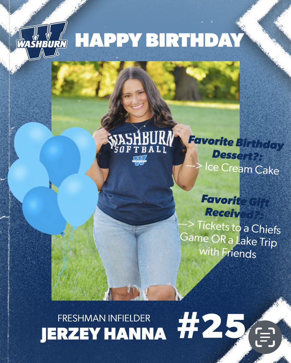 Our July birthdays keep coming. Today we celebrate Jerzey Hanna, a freshman infielder from Kansas City!