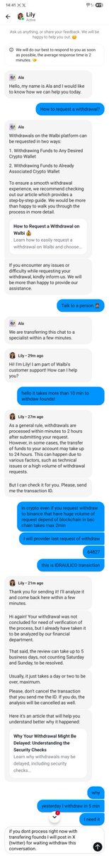 To withdraw usdt bsc chain on Walbi you need to wait 2 days to 7 days that's creazy,dopo you think soo?  #Walbi #yks2025 #CryptoNews
