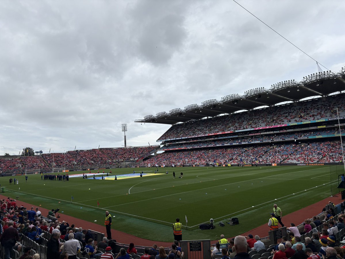 In Croke Park for Cork v Tipperary in All Ireland senior hurling championship Final 🔴⚪️ v 🔵🟡