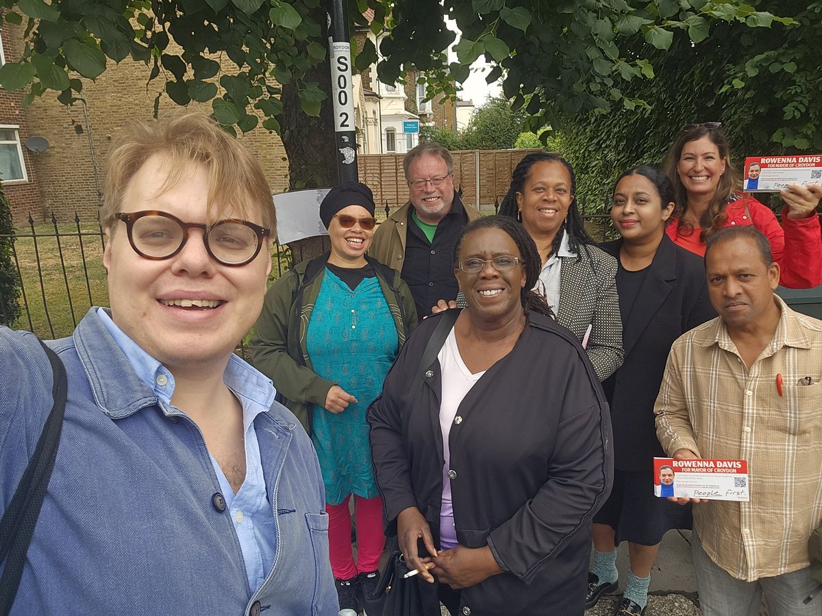 Christopher Herman (@hermanssermons) on Twitter photo Thank you to all who came to the holy territory of South Norwood today.
Good amount of contacts made. Key casework issues: dog mess, flytipping and antisocial behaviour.
This will be actioned urgently.
Lots of support for our Mayoral Candidate <a href="/RowennaDavis/">Rowenna Davis</a> too! Thank you to all who came to the holy territory of South Norwood today.
Good amount of contacts made. Key casework issues: dog mess, flytipping and antisocial behaviour.
This will be actioned urgently.
Lots of support for our Mayoral Candidate <a href="/RowennaDavis/">Rowenna Davis</a> too!