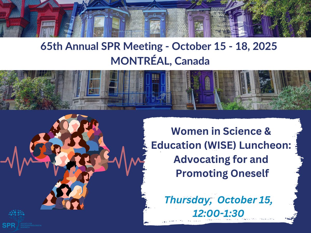 TheRealSPR's tweet image. 📍 Join us at the WISE Luncheon at #2025SPR! We'll cover negotiating contracts, navigating unsupportive lab environments, applying for awards, and managing impostor syndrome.
Thurs 10/15 | 12:00–1:30 PM
