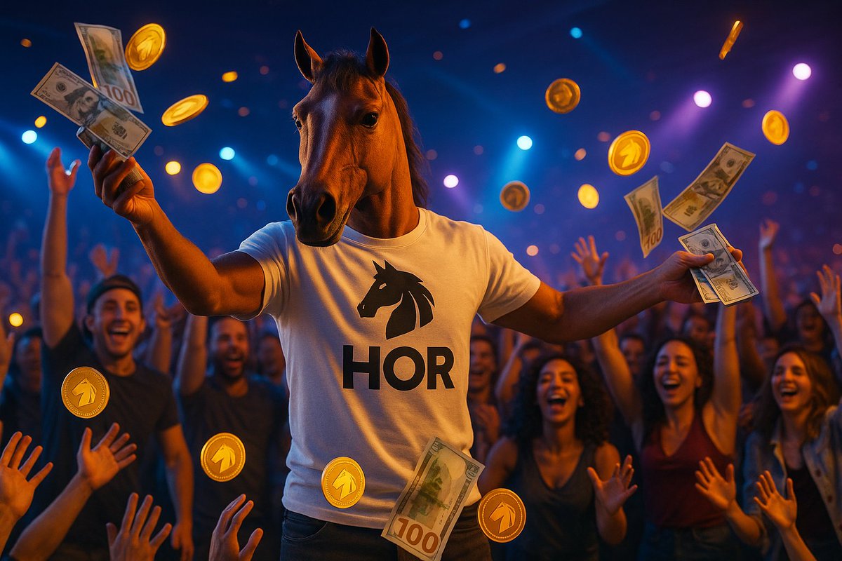 TokenHor's tweet photo. 🚀 Meet HOR, the unstoppable force of Web3!
Our visionary leader — half man, half horse — is spreading $HOR tokens and dollars to a roaring crowd!
🔥 Join the revolution. Power. Prosperity. HOR.
#HORtoken #Crypto #Web3 #Airdrop #DeFi #Blockchain https://t.co/YSDo601cMX