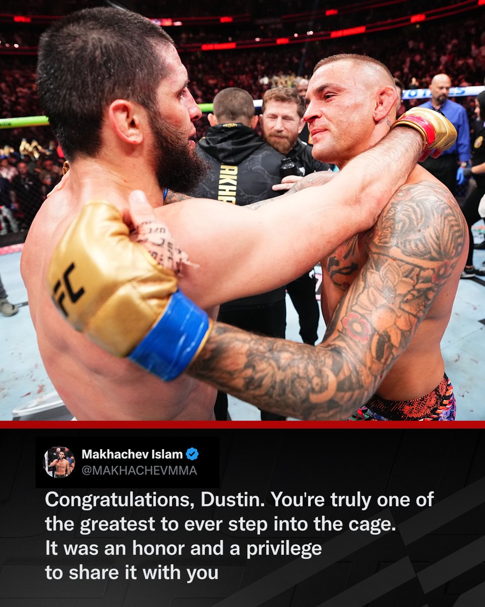 UFCEurope's tweet image. Diamonds are Forever ๐ ๐ซก #UFC318
Fighters react to Dustin Poirier's amazing career!