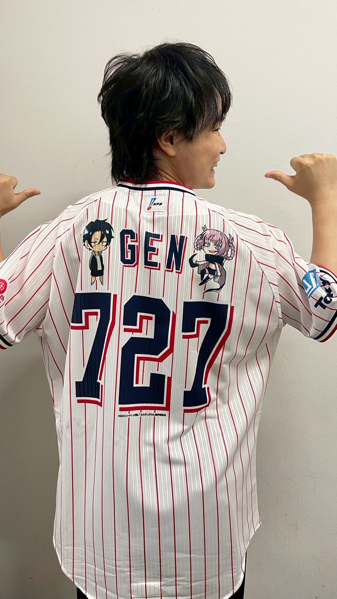 #フジアニよふかしナイター にて
#つばみちゃん と２ショット📷✨

背番号は「７２７」で #ナズナ でした🦇🌙