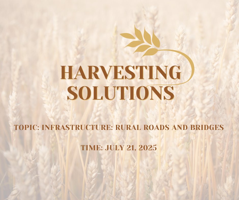 Tomorrow on  Harvesting Solutions, we’re breaking down the challenges and opportunities tied to roads, bridges, and connecting into agriculture to keep you safe!