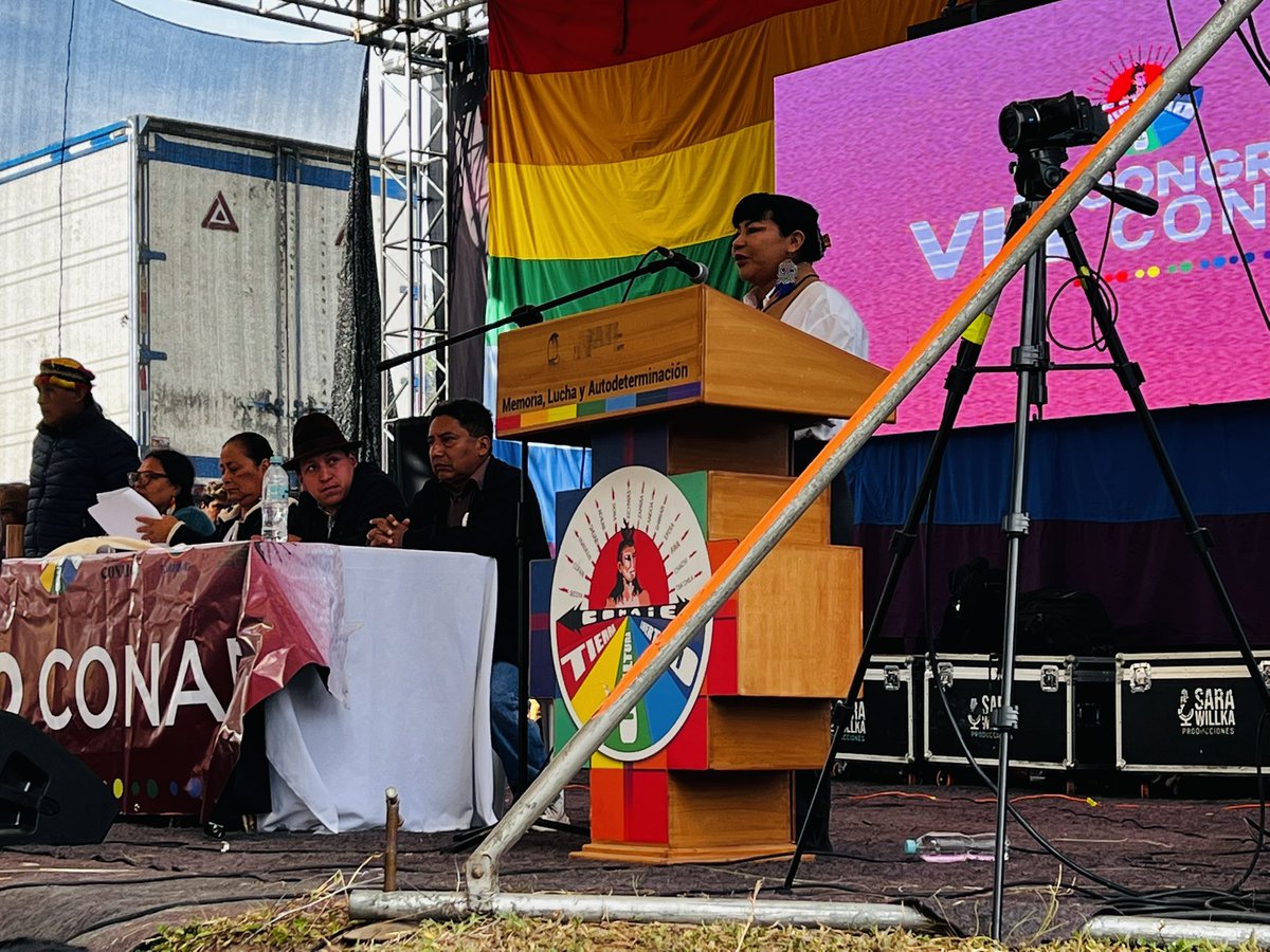 LancerosDigital's tweet image. Inicia el tercer día del VIII Congreso de la @CONAIE_Ecuador con palabras de invitados especiales y delegados internacionales y la continuación de la plenaria de las mesas de trabajo