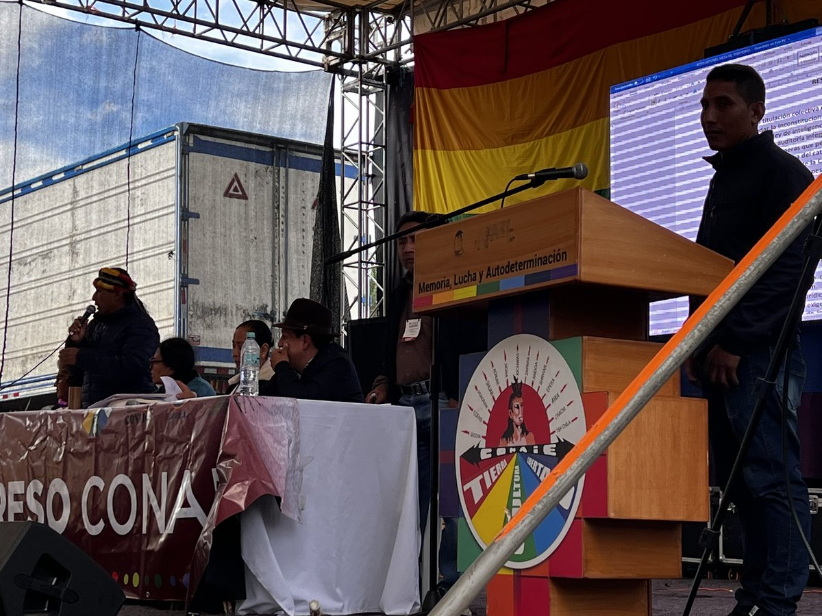 LancerosDigital's tweet image. Inicia el tercer día del VIII Congreso de la @CONAIE_Ecuador con palabras de invitados especiales y delegados internacionales y la continuación de la plenaria de las mesas de trabajo