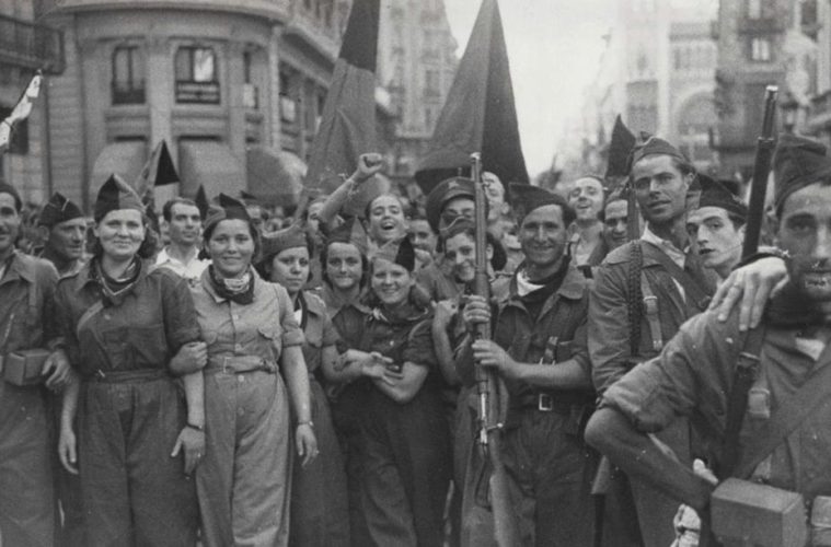 These are anarcho-syndicalists who fought against fascists during the Spanish revolution!
Many pay with their lives and when finally fascists won the war we suffered one of the most evil dictatorships in Europe.
Just in case someone tells you anarchism is the same as liberalism