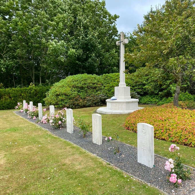 Blenheim Mk IV Z7319 crashed on 22nd July 1942. The aircraft belonged to RAF 114 Sqn. Bomber Command and was coded RT-P.
Sergeant Samuel Beaumont and Sergeant Albert Harris were found and laid to rest in what became the Commonwealth War Graves plot in Lemvig Cemetery Denmark.