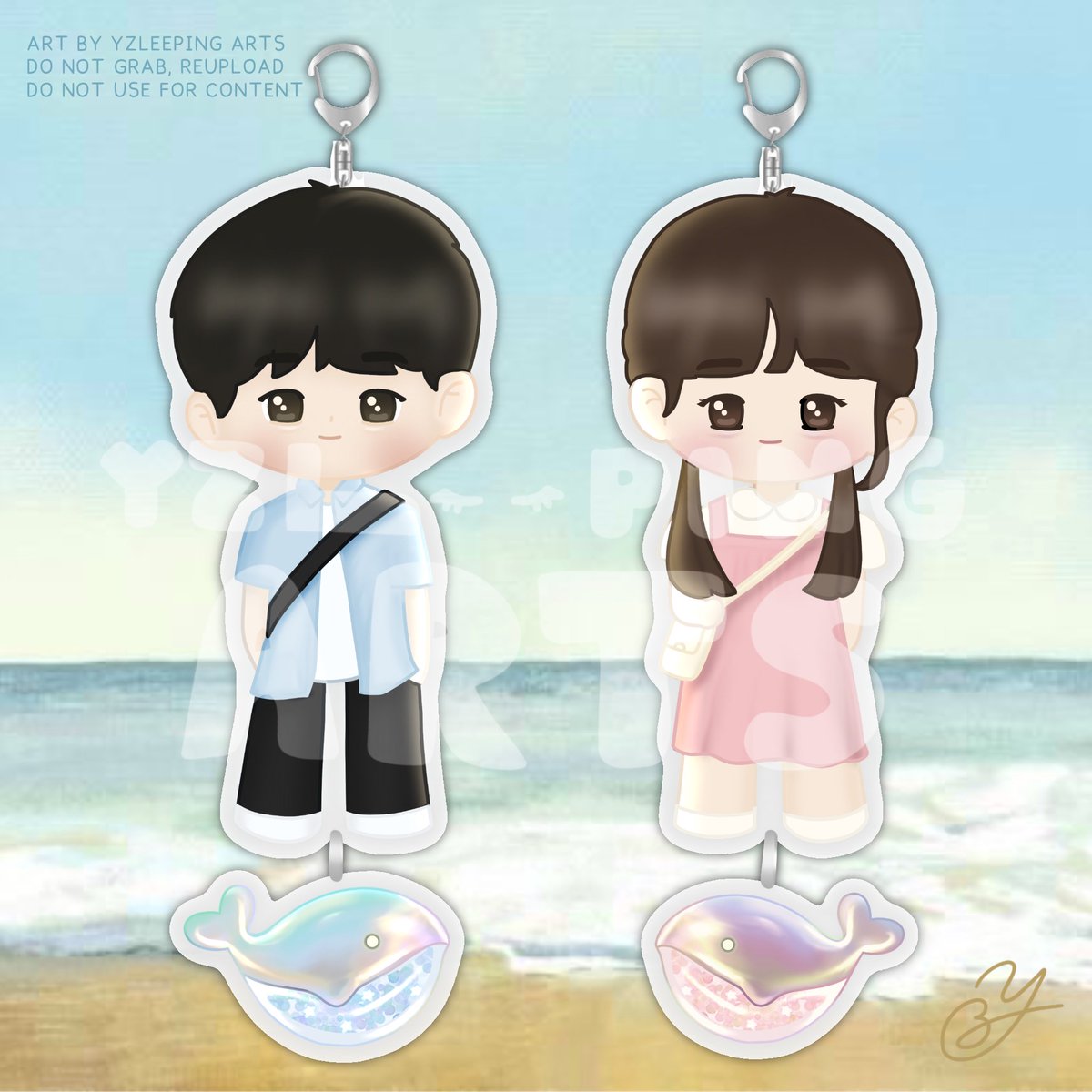 Hiii everyone! I’m planning to sell a WIFTY inspired couple keychain!

Inch Check! 

🫧🐚🐬 
WIFTY When I Fly Towards You Su Zai Zai and Zhang Lu Rang Couple Keychain