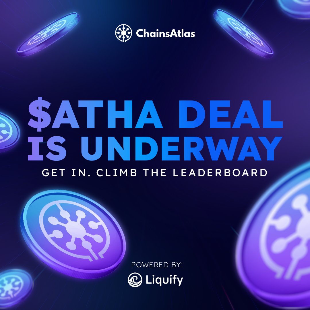 1 Day Left to Get Exposure to $ATHA at $0.008 via <a href="/LiquifyVentures/">Liquify 🌊</a> 

💵 Min Buy: $5
🧊 Synthetic Token issued
📊 FDV: $8M (first round entry)
🧮 Real $ATHA claimable as it vests (30/20/20/30 quarterly)

⏳ This is the lowest entry point. Next round starts at a higher price.