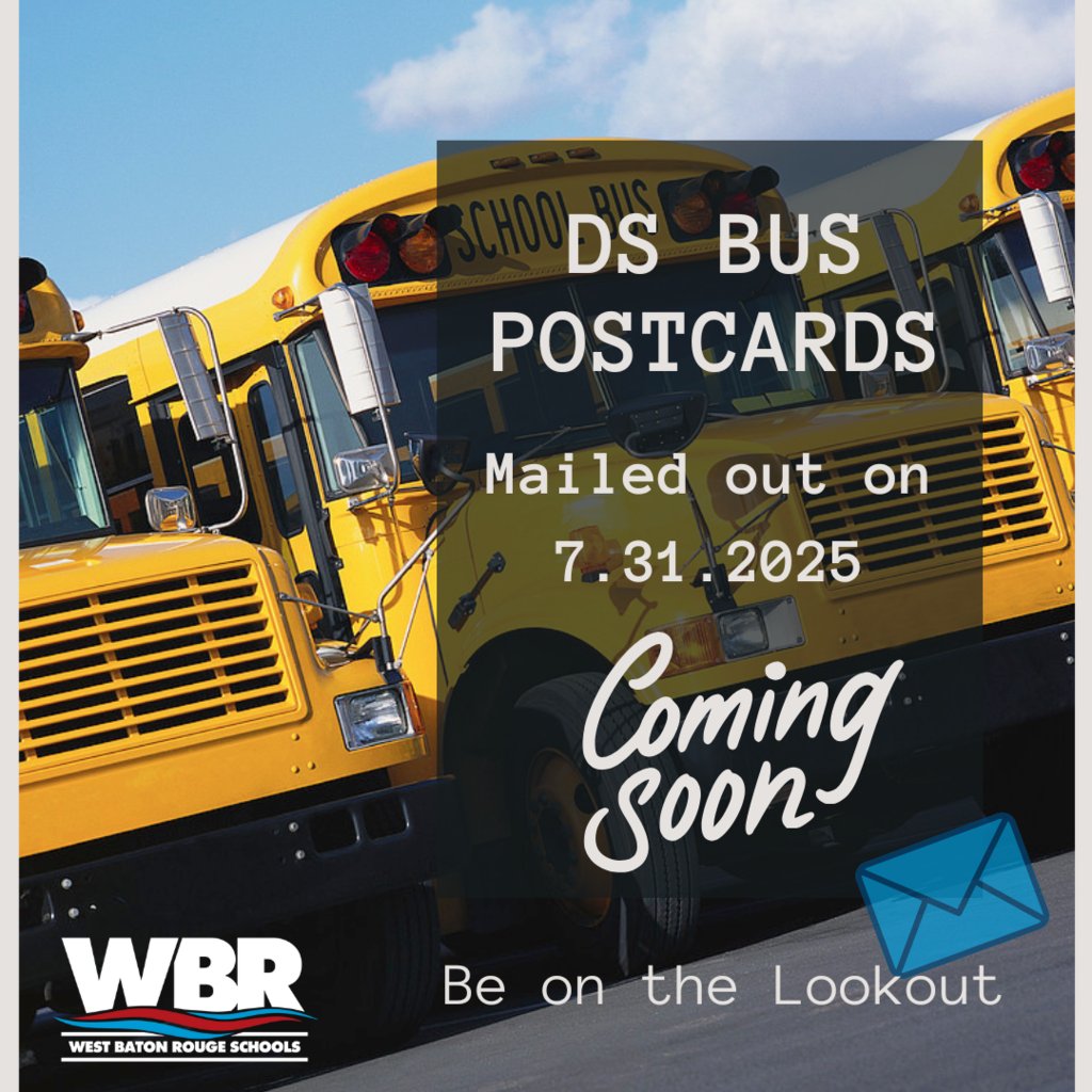 🚨 Keep an eye on your mailbox! DS Bus will be mailing out postcards on July 31. 📬