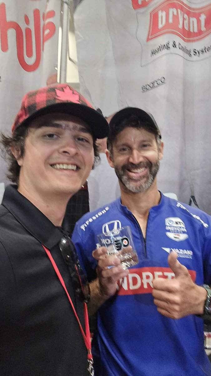 Shoutout to Chris on <a href="/AndrettiIndy/">Andretti INDYCAR & INDY NXT</a> Marcus Ericsson's team! Happy to finally thank him for being so nice to me on Pit Lane the last few years. Enjoy the glass!