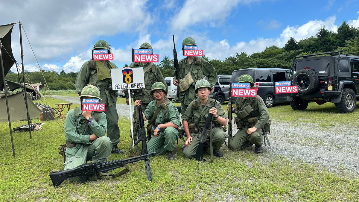 Heydrich_RSHA's tweet photo. 196軽歩兵旅団でアホカリに参加して来ました❗️
参加の皆さま、お疲れ様です‼️
前日の宴会ではsilverさんの3回忌でもあったので昔話に花が咲きました。

今回、196の看板を作りましたが韓国軍の看板を見たらもっと大きい看板作りたくなりましたw
#アホカリプス2025
#アホカリ https://t.co/vIryxLDIrT