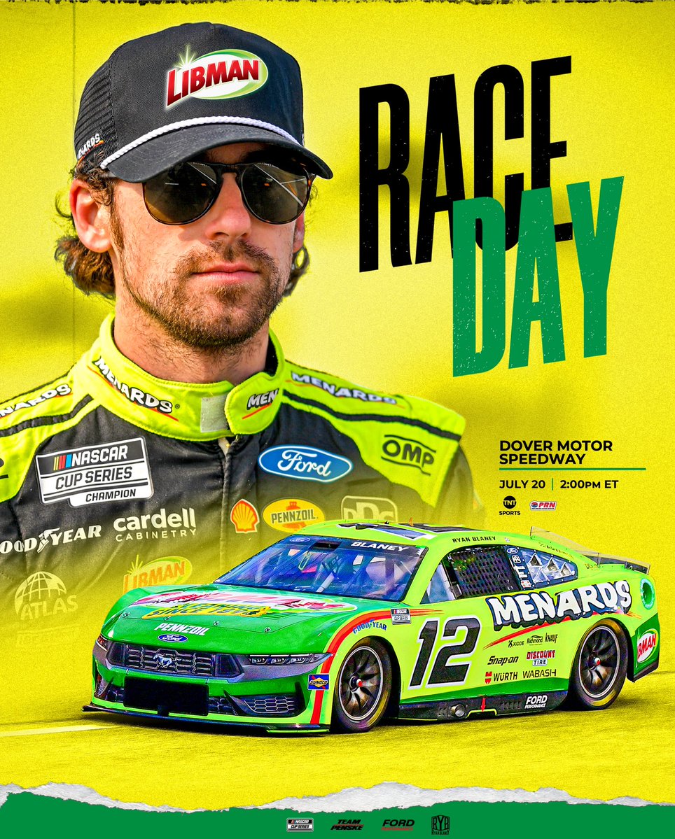 Blaney's tweet image. RACE DAY : TNT and Streaming on MAX