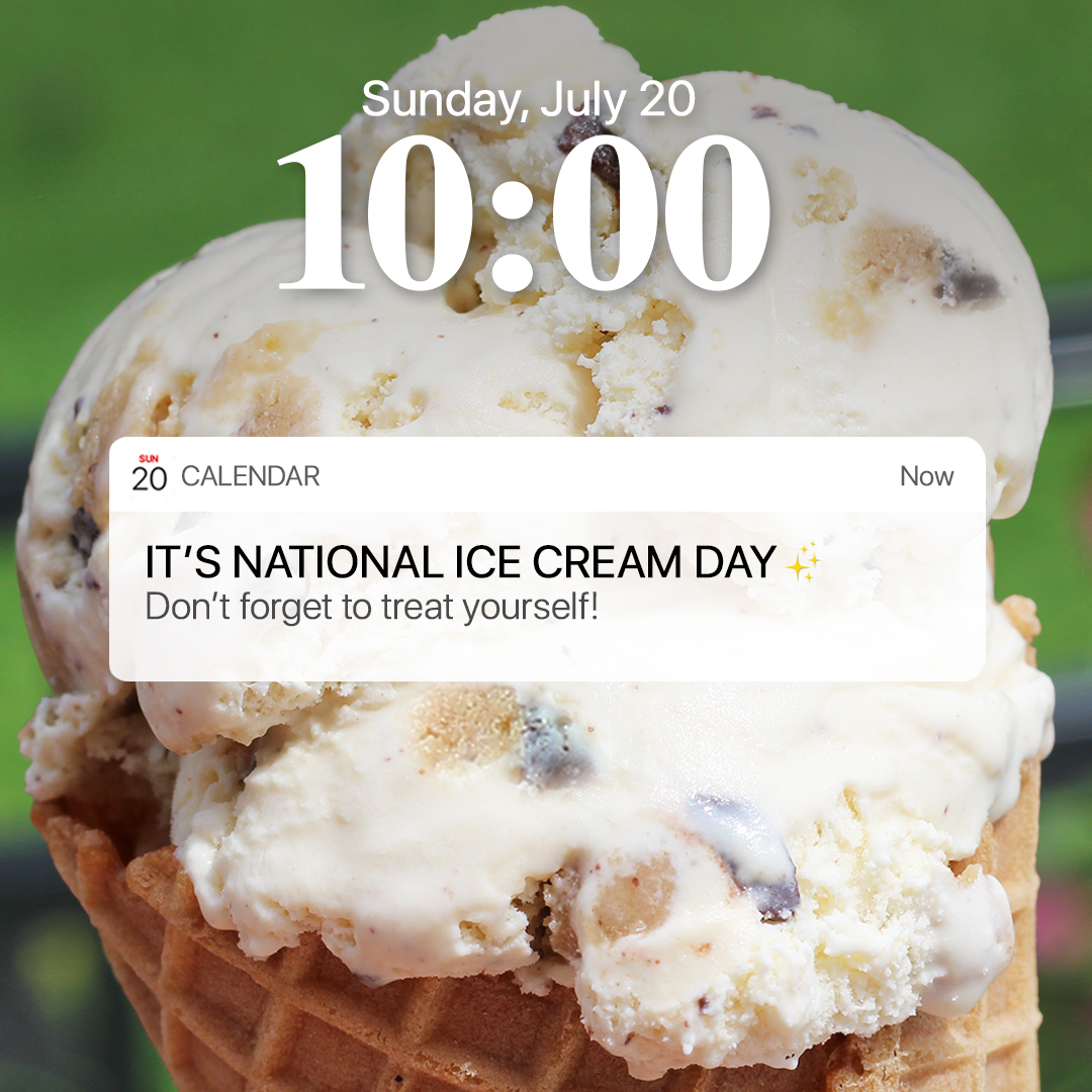 Clear your schedule everybody, it's National Ice Cream Day! 🍦✨ Celebrate with your favorite scoop at your local shop! With dozens of flavors to choose from, you can't go wrong!