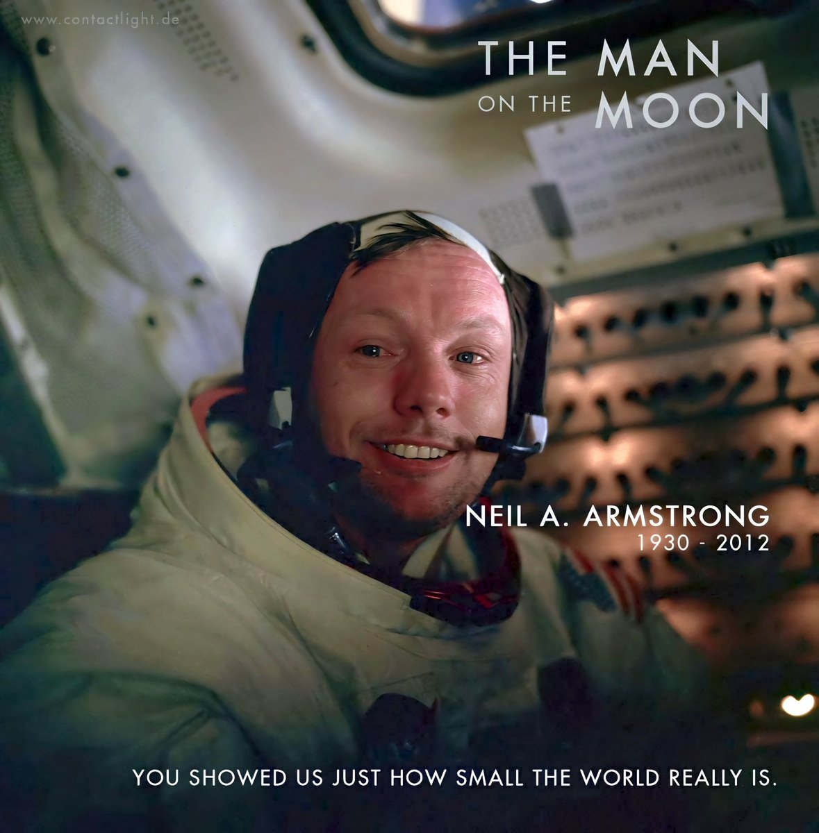 Take You Back:  
To the man who made us look past the sky,  
R.I.P. Neil Armstrong 
July 20, 1969
#Apollo11 #MOONLanding   contactlight.de