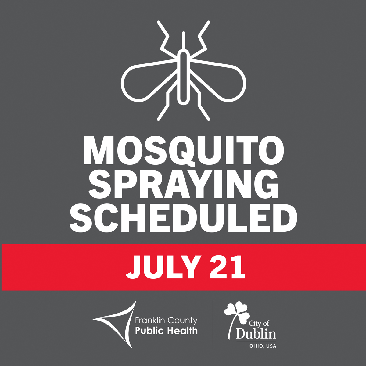 Dublin Ohio (@dublinohio) on Twitter photo 🦟 Our partners at <a href="/FC_PublicHealth/">Franklin County PH</a> will spray for mosquitoes July 21, beginning at 9 p.m. in Dublin’s central, east and north zones.
🗺️ Check out this interactive map about the program ➡️ bit.ly/DublinMosquito… 🦟 Our partners at <a href="/FC_PublicHealth/">Franklin County PH</a> will spray for mosquitoes July 21, beginning at 9 p.m. in Dublin’s central, east and north zones.
🗺️ Check out this interactive map about the program ➡️ bit.ly/DublinMosquito…