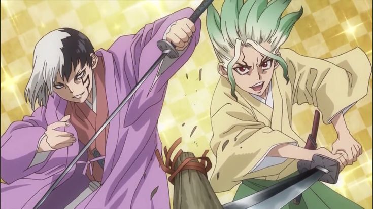 C0NF0RTSENGEN's tweet image. In Senku&apos;s imagination, Gen is always by his side.