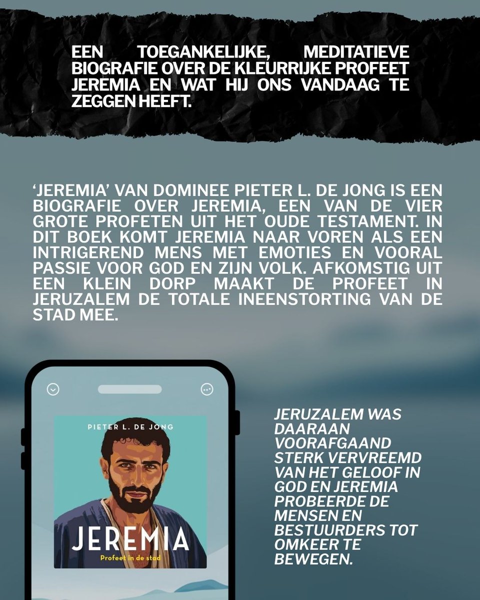 Deze week is de luistertip: 'Jeremia' van Pieter L. de Jong. Een toegankelijke, meditatieve biografie over de kleurrijke profeet Jeremia en wat hij ons vandaag te zeggen heeft. 

Beluister 'Jeremia' Hier: open.spotify.com/show/10QROXLKG…