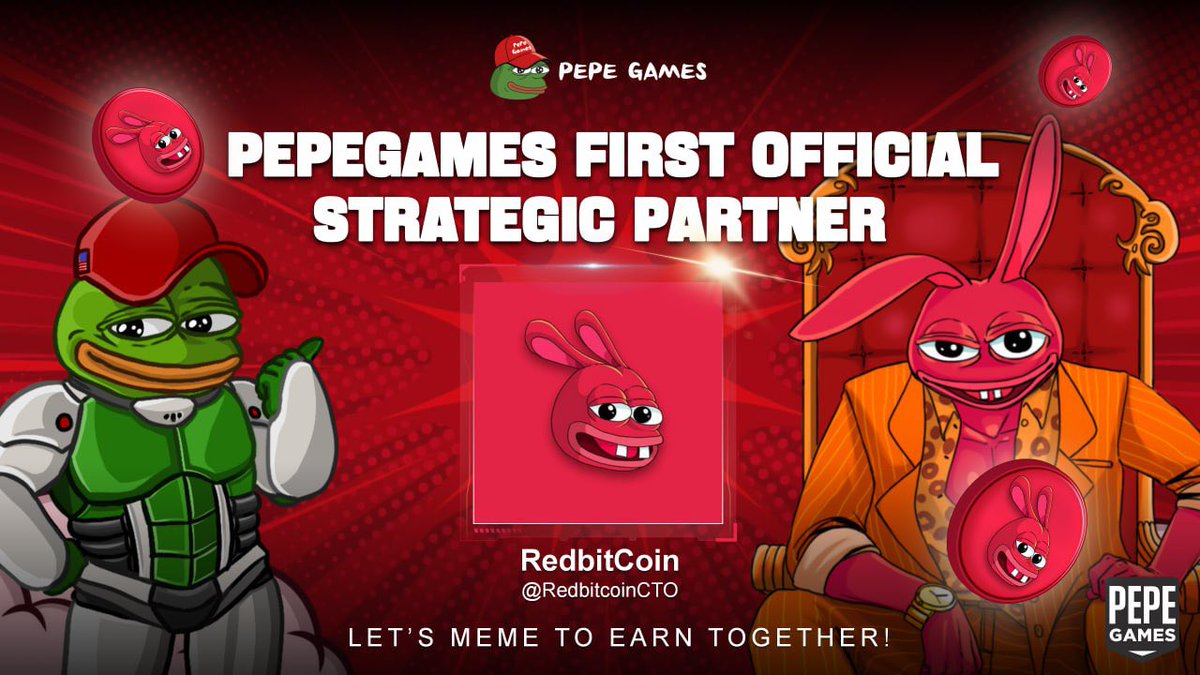 PEPEGAMES_69's tweet image. 🚨 PEPEGAMES FIRST Strategic Meme Partner is officially here — say hello to $Redbit (@RedbitcoinCTO )! 🐰🔥
After 2 days of intense voting, the fiery red bunny HOPS into the PEPEGAMES MEME to Earn universe! 🎮💥
Step 1 of the partnership:
We’re building a custom game just for…