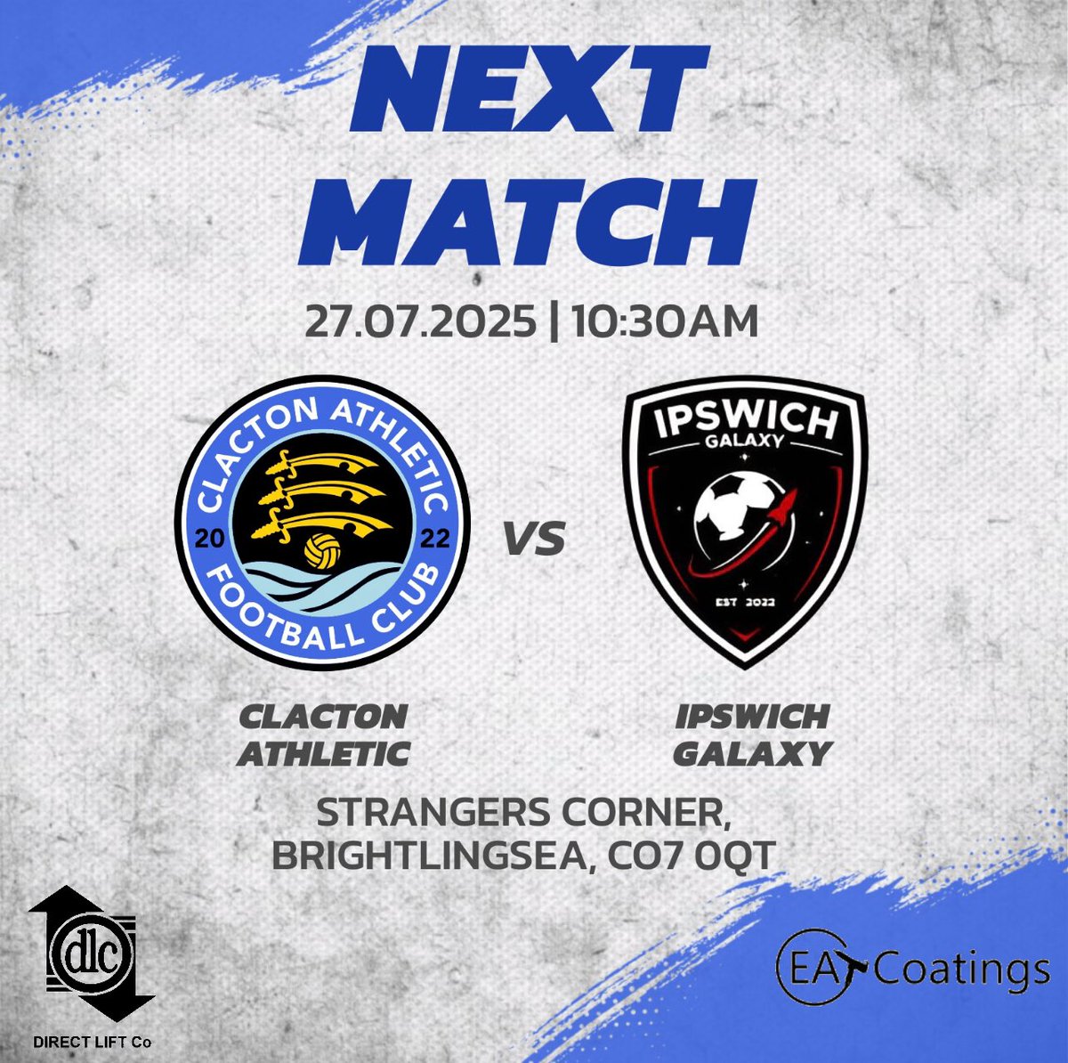 ClactonAthFC's tweet image. Next we face our toughest opponent yet this pre-season as we host Ipswich prem division side @IpswichgalaxyFC 🔵⚪️
#UpTheAth