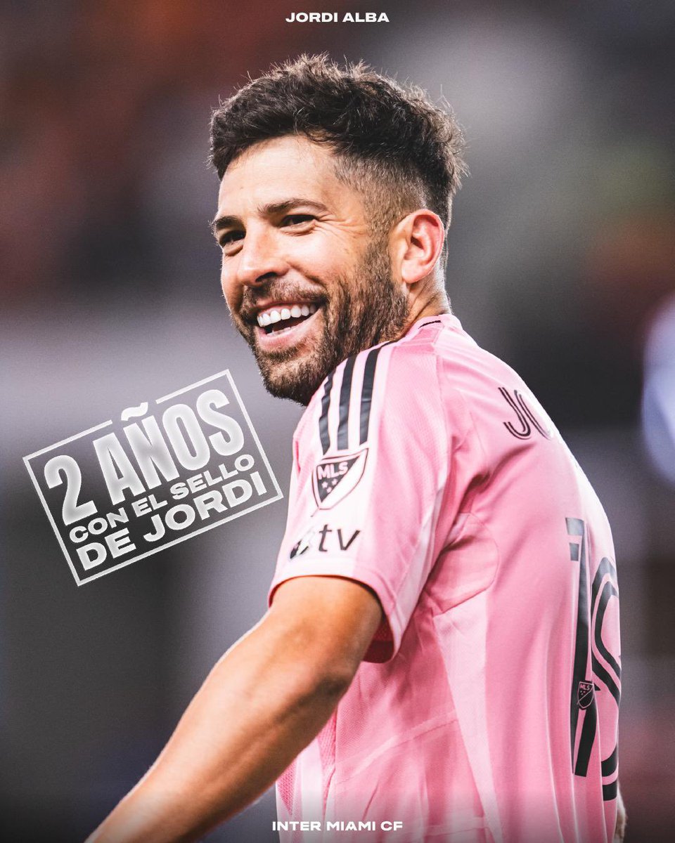 InterMiamiCF's tweet image. ✍️ 2️⃣ years ago, @JordiAlba signed with the club. Gracias Jordi! 🤝 Here’s to more moments in pink 💗