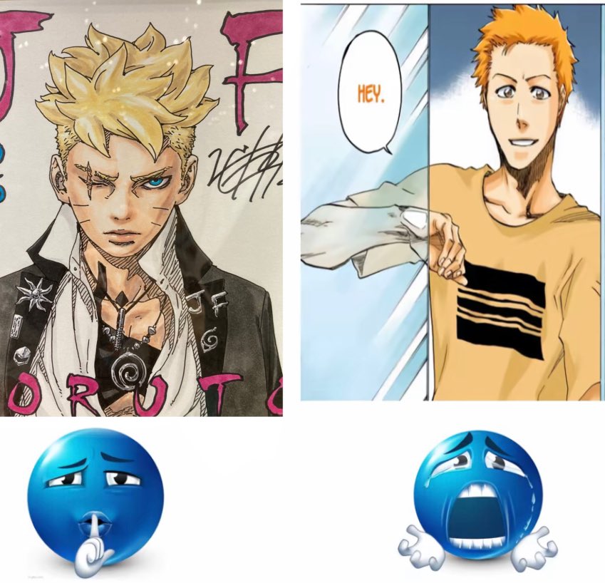 FumiCrazyTweets's tweet image. I just realized how much Boruto looks better than Ichigo