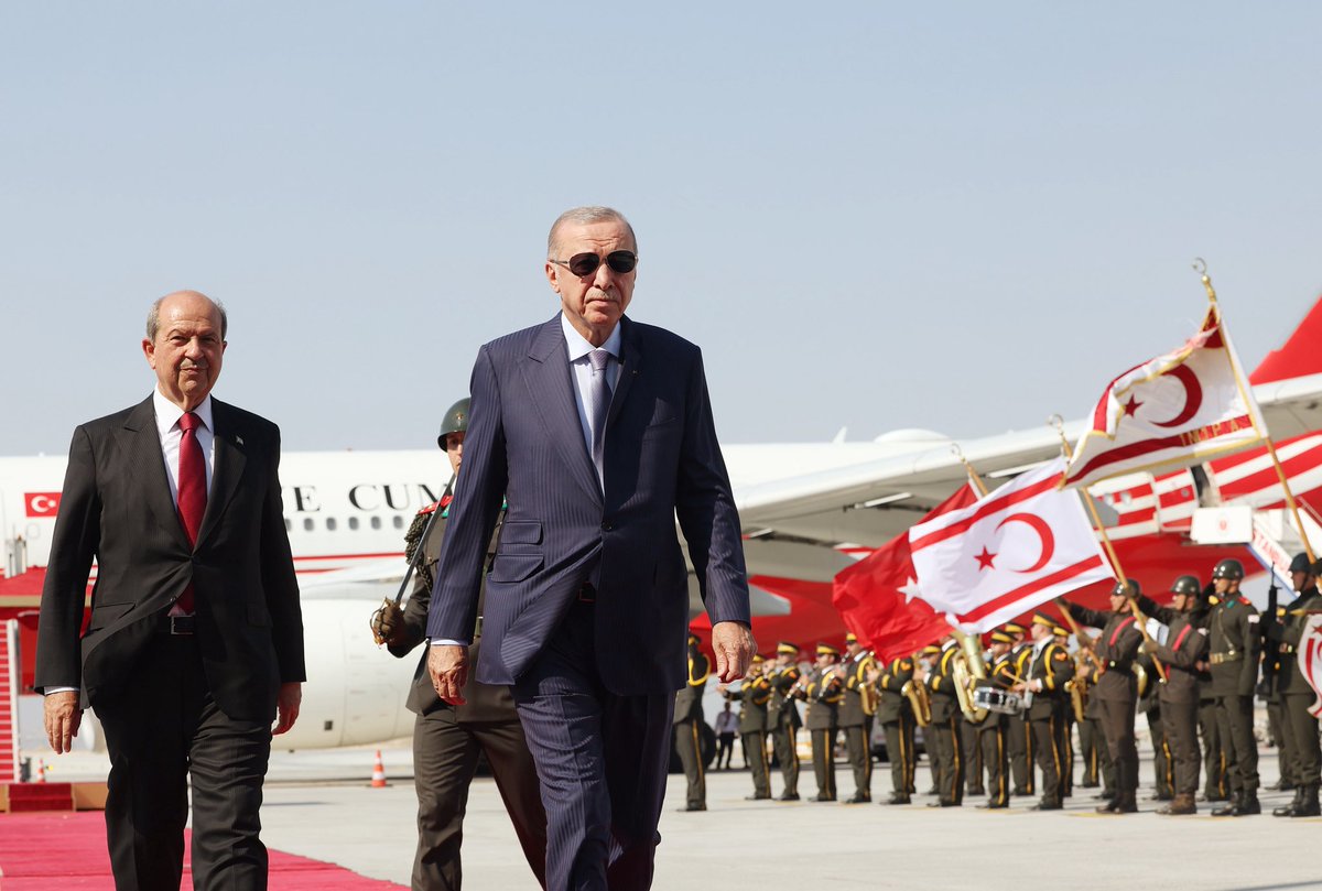 trpresidency's tweet image. President @RTErdogan has arrived in the Turkish Republic of Northern Cyprus (TRNC) to attend the commemorations to be held to mark the Peace and Freedom Day and the 51stAnniversary of the Cyprus Peace Operation.