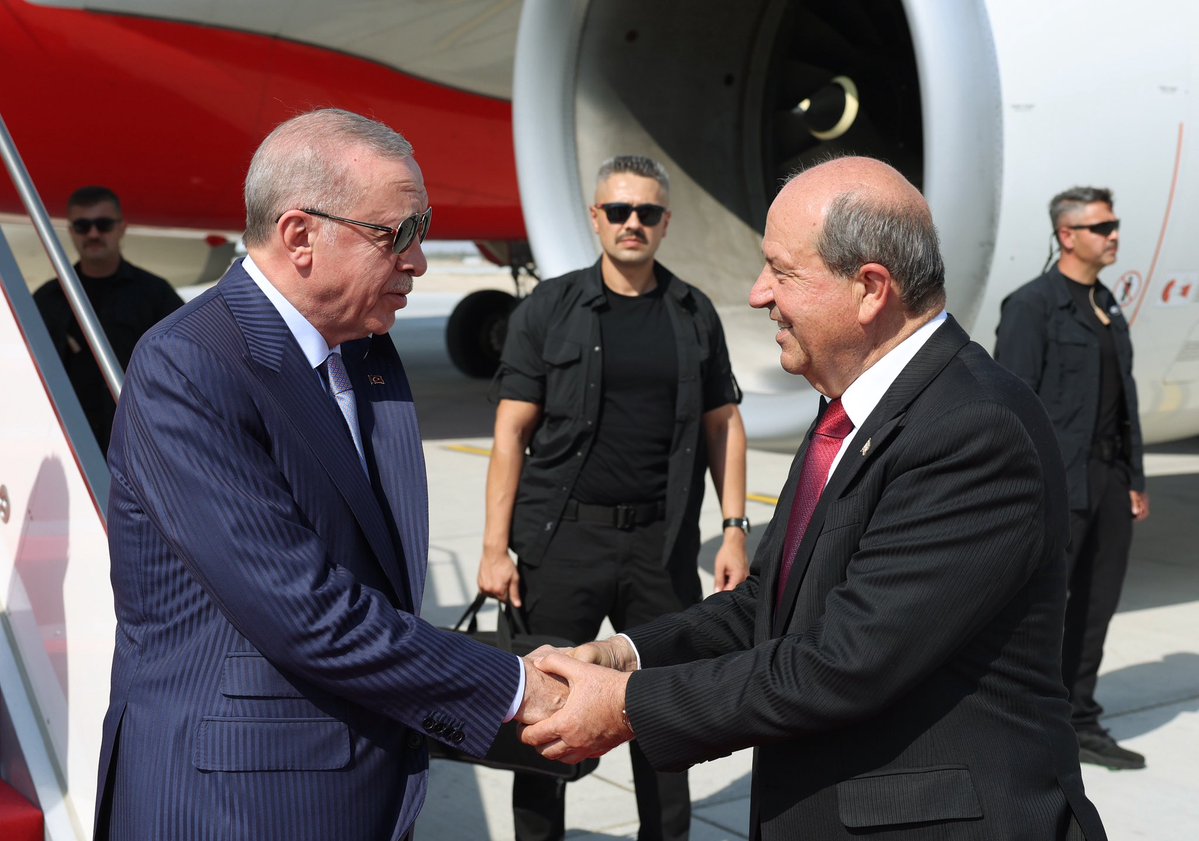 trpresidency's tweet image. President @RTErdogan has arrived in the Turkish Republic of Northern Cyprus (TRNC) to attend the commemorations to be held to mark the Peace and Freedom Day and the 51stAnniversary of the Cyprus Peace Operation.