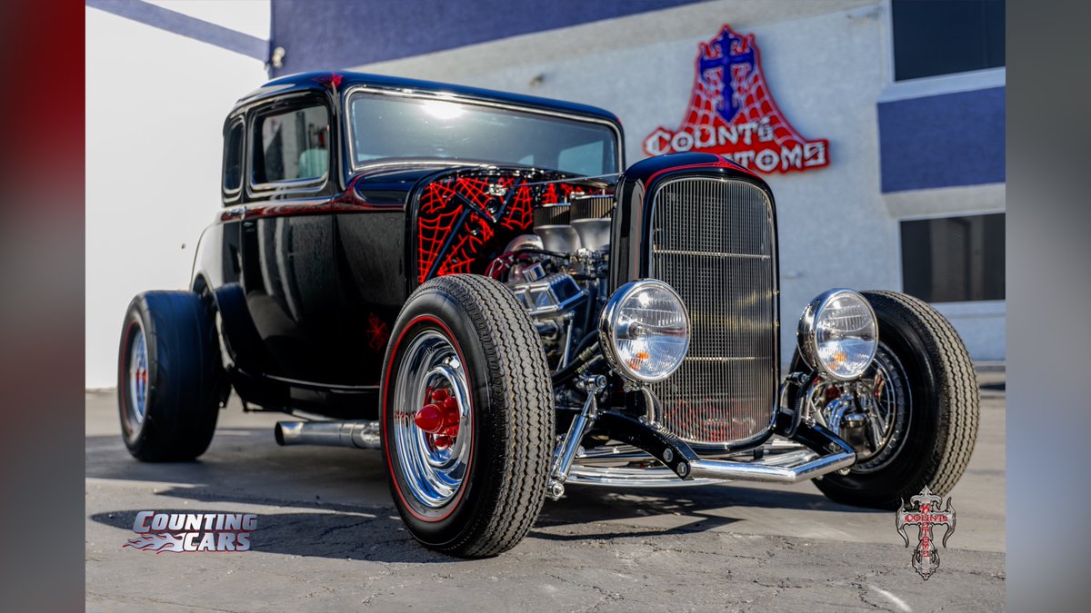 CountsKustoms's tweet image. Sunday cruising in @DannyCountKoker 32 Ford! This 5 Window Coupe is a staple in the Count’s Kustoms legacy, and can be seen on display for FREE at our museum in Las Vegas! Open 10-4 every day. Come see us! @CountsKustoms_S #countskustoms #lasvegas #history #countingcars #ford