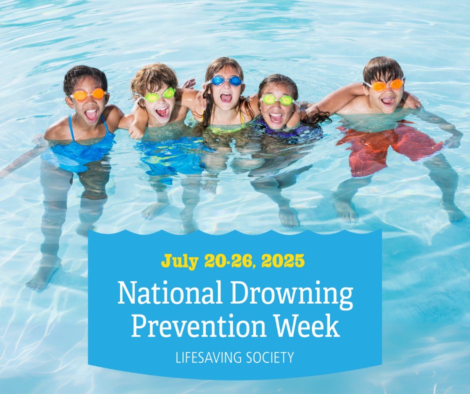 From swimmers and sailors to parents and pals, let’s prevent drowning together. The 2025 National Drowning Prevention Week theme #SaferTogether will explore how we can work to create an Ontario free from drowning. Learn how you can help: lifesavingsociety.com/water-safety/c… | #NDPW2025