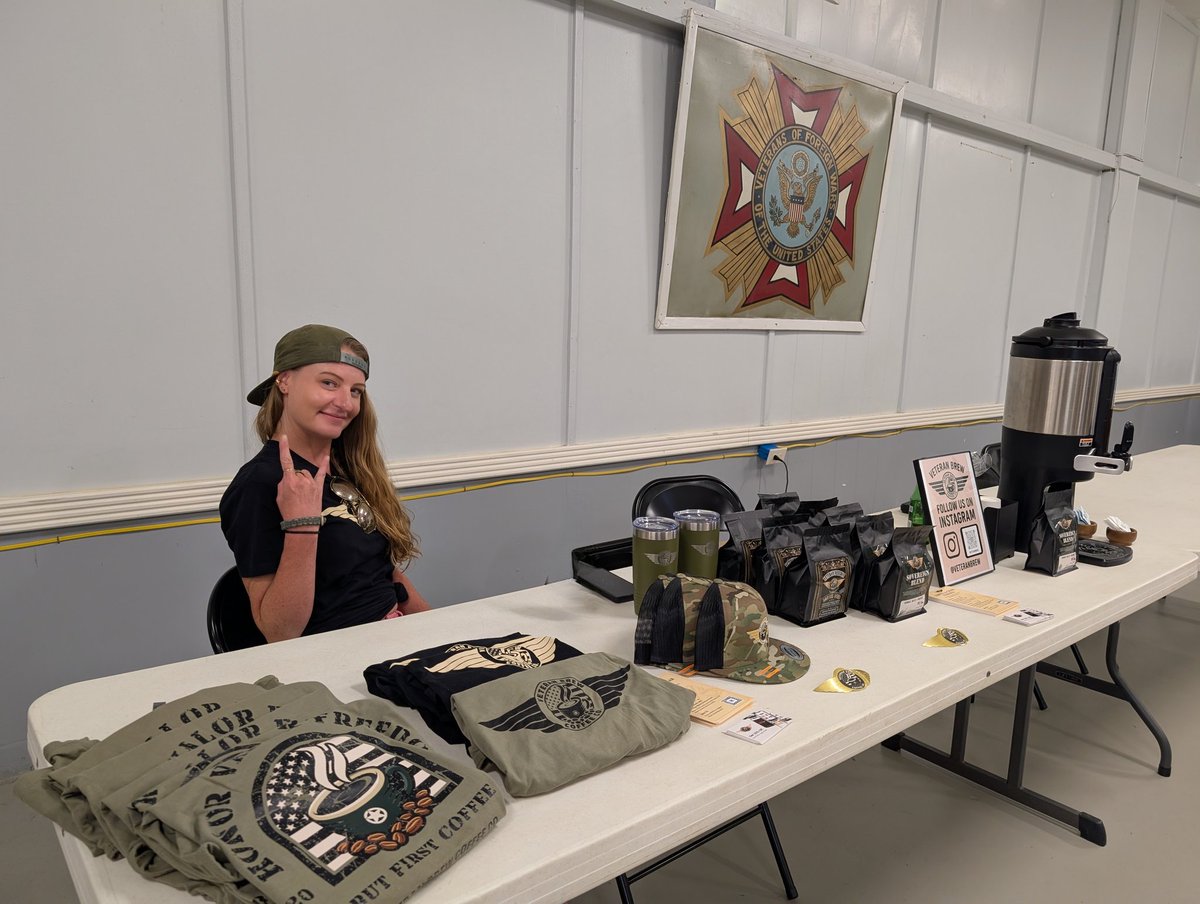 VeteranBrew's tweet photo. Last night, we went ringside with caffeine 💥
Proud to sponsor @NEOProTx at the VFW — nothing beats wrestling, freedom &amp; damn good coffee 🇺🇸☕

🎯 Up next: TODAY 4–8PM — Luau with @porkysbackyard &amp; @hulibbq 🌺🔥
Come hang. Premium cigars. Sovereign Blend. Veteran vibes. https://t.co/vyn0iMxNIQ
