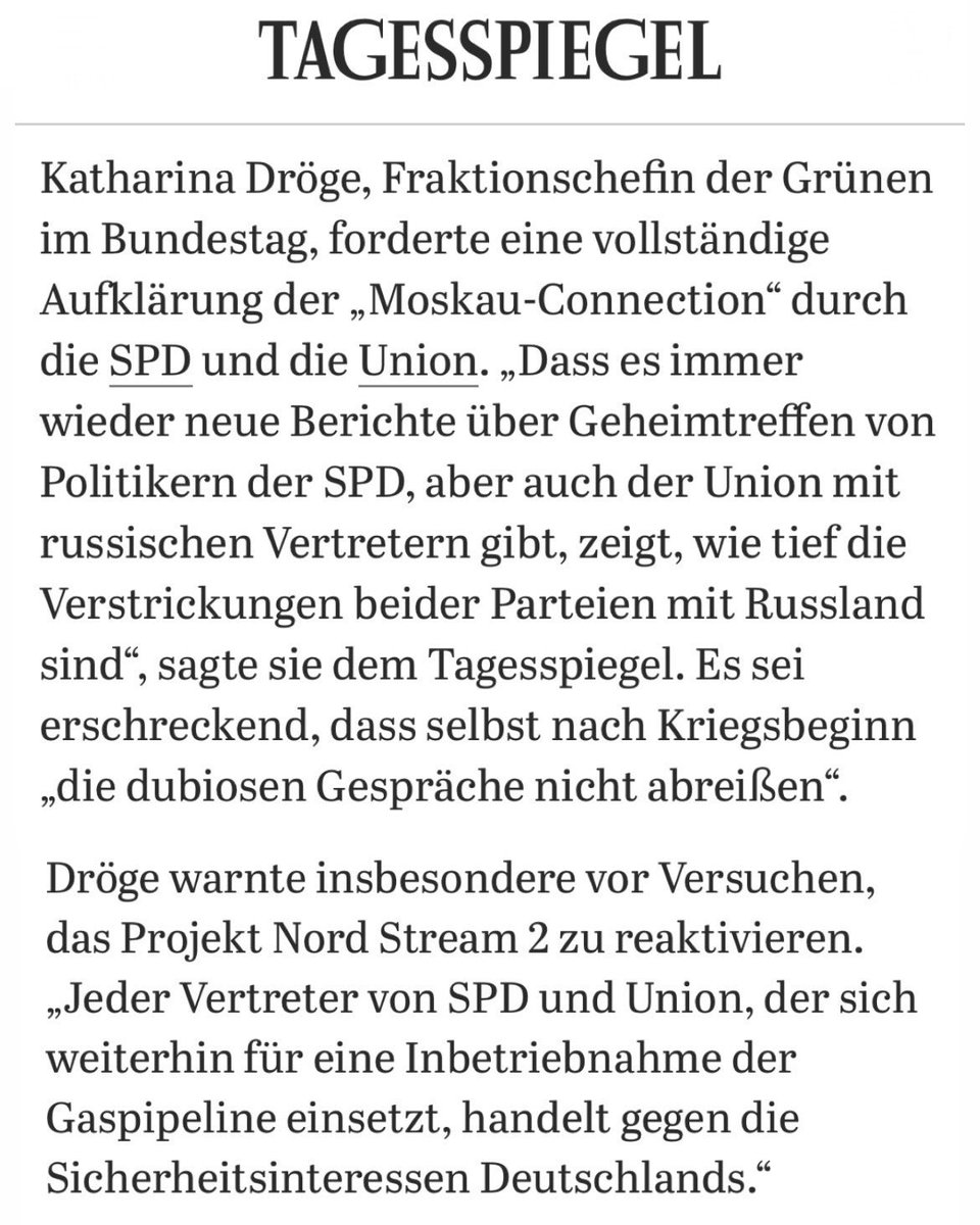 Immer wieder neue Berichte über Geheimtreffen von Politikern von SPD &amp; Union mit russischen Vertretern zeigen, wie tief die Verstrickungen beider Parteien mit Russland sind. 

Eine vollständige Aufklärung der Moskau-Connection hat nie stattgefunden und wäre dringend nötig.

1/3