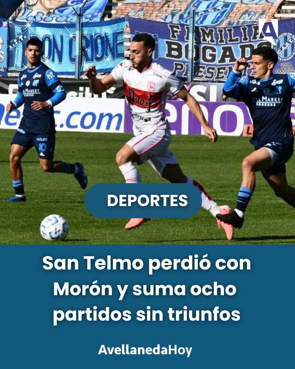 #DEPORTES | ¡Preocupante caída del #Candombero!

🏆Por la fecha 23 de la Primera Nacional, #SanTelmo cayó en la Isla Maciel ante Deportivo #Morón 2 a 1 y acumula ocho partidos sin ganar.

⚽ Jerónimo #Porto

🗓 Próximo rival: Estudiantes de Caseros como visitante

✍️ <a href="/Santi98Ok/">Santi</a>