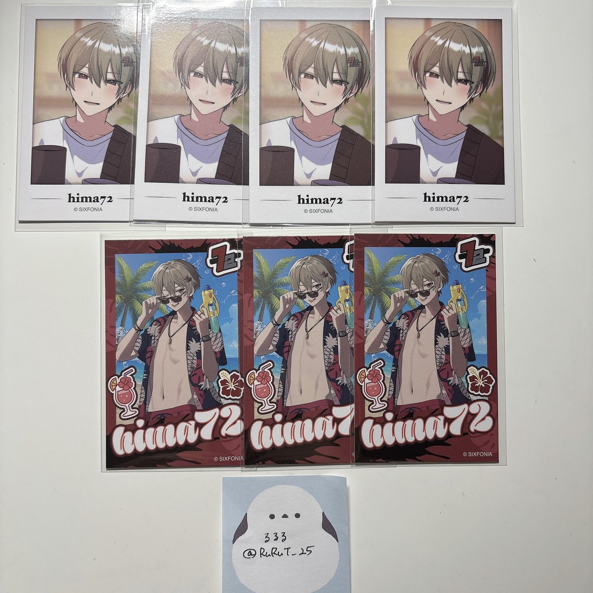 RuTa_san3's tweet photo. #シクフォニグッズ交換 
チェキ風カード 交換

求）👑様 アニメ
譲）🍍様 夏 アニメ

郵送希望。まとめての方優先 https://t.co/FvVkDcH8hO