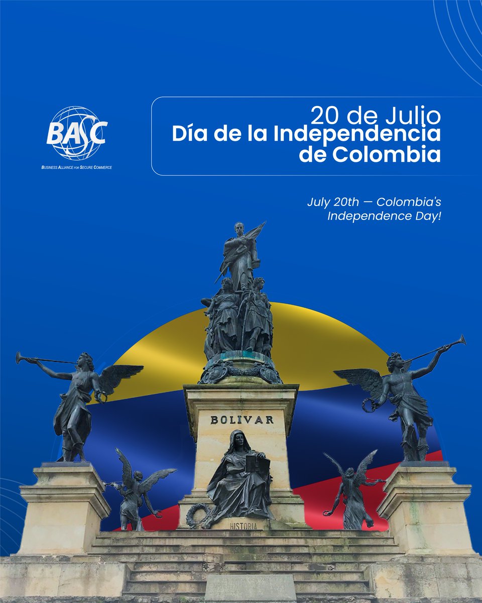 World BASC Org. (@worldbascorg) on Twitter photo 🇨🇴 ¡Feliz Día de la Independencia, Colombia!
Desde <a href="/WorldBASCOrg/">World BASC Org.</a>, saludamos a <a href="/BascColombia/">BASC Colombia</a>, sus capítulos regionales, empresas y al pueblo colombiano por su compromiso en la construcción de una nación más segura y competitiva.
#20DeJulio #IndependenciaDeColombia #SomosBASC 🇨🇴 ¡Feliz Día de la Independencia, Colombia!
Desde <a href="/WorldBASCOrg/">World BASC Org.</a>, saludamos a <a href="/BascColombia/">BASC Colombia</a>, sus capítulos regionales, empresas y al pueblo colombiano por su compromiso en la construcción de una nación más segura y competitiva.
#20DeJulio #IndependenciaDeColombia #SomosBASC
