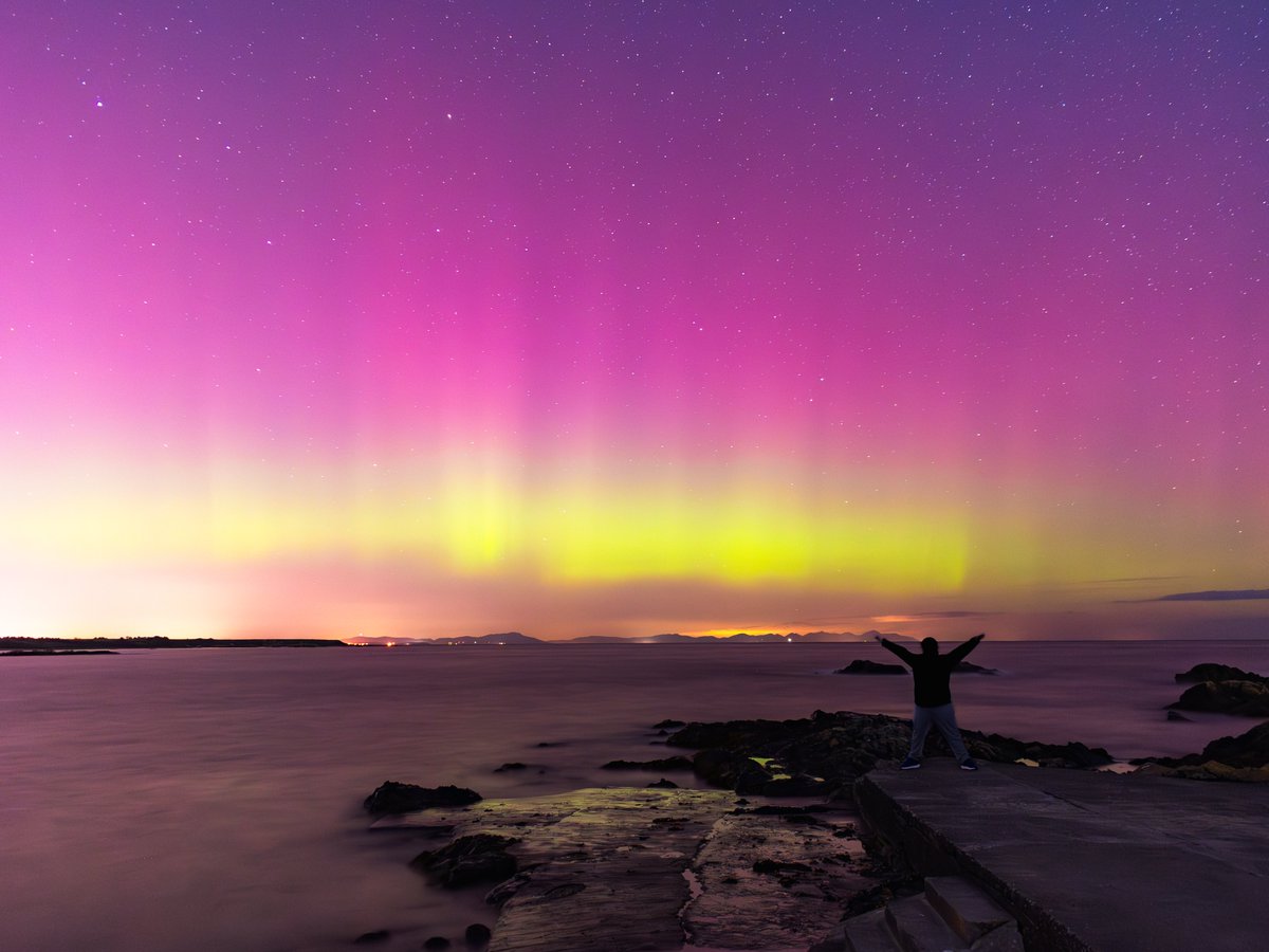 sryanbruenphoto's tweet image. My original media breakthrough... capturing a magnificent display of the aurora at Balbriggan (Balbriggan again 馃) in September 2023. It'll soon be two years since this. Time slow down!