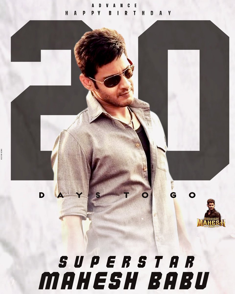 GodavariMBFans's tweet image. 20 days to go😍 until the celebrations💥
Unmatched legacy @urstrulyMahesh ❤️
#20DaysForSSMBGoldenYear
#SSMB29 #Athadu4k