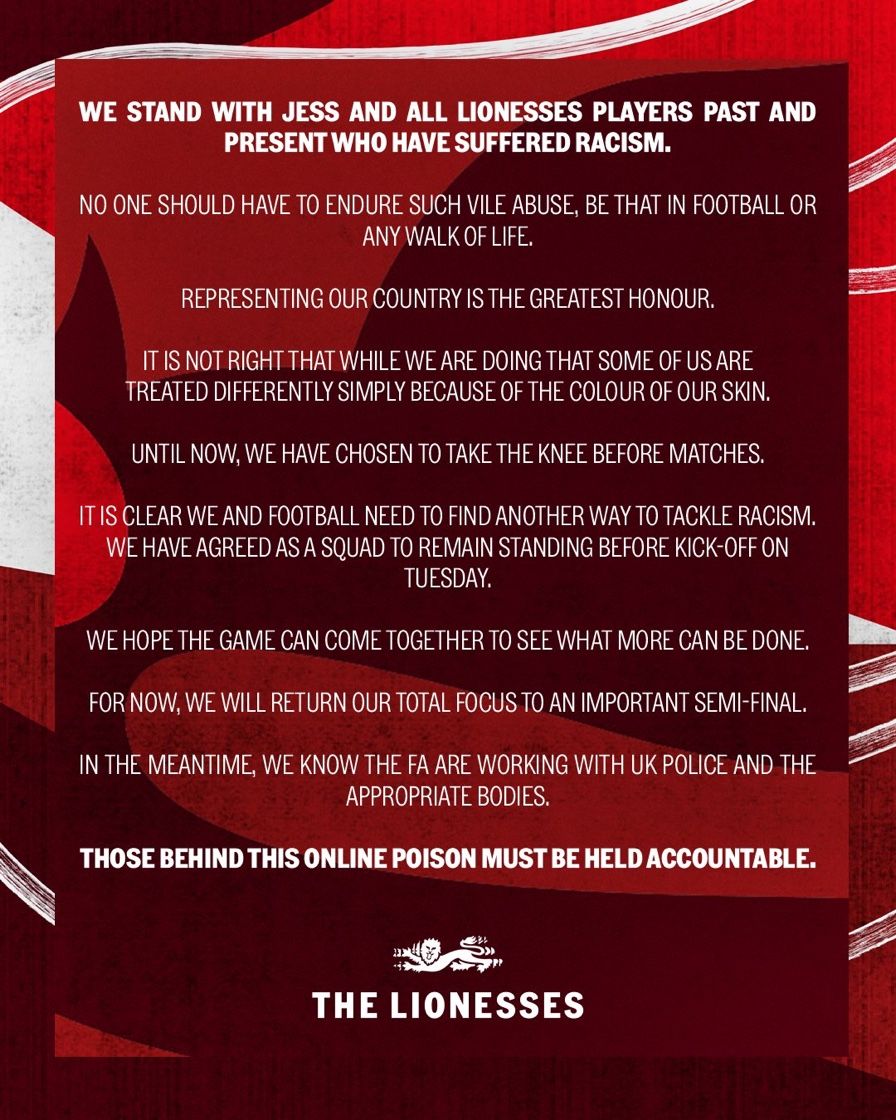 BCFCWomenOSC's tweet image. We @bcfcwomenosc stick with Jess and the @lionesses and call for more to be done to rid football of racism. It makes no difference what colour skin someone has, When they put the three lions on they are English and proud.
#noroomforeacism #lionessess
@bcfcosc