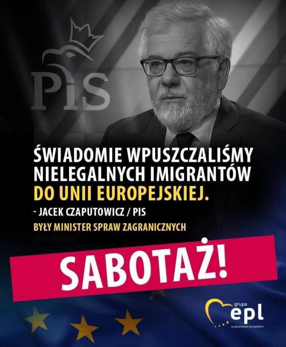 Nie przestawajmy przypominać PISMAFII <a href="/pisorgpl/">Prawo i Sprawiedliwość</a>  o ICH zasługach w imporcie imigrantów.‼️

Żadne tłumaczenia i odwracanie Kota Ogonem nie zamiecie tego pod dywan.
ŻADNE.‼️